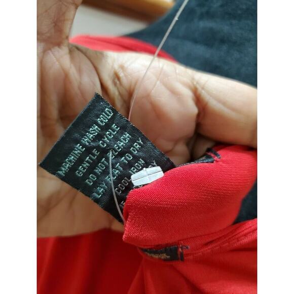 Suzie In The City Womens Solid Red Polyester Cold Shoulder Sleeve Blouse Size 2X - Picture 10 of 10